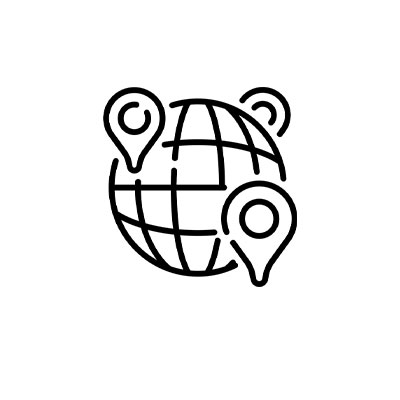 Online-Dienst Geoportal © freepik.com Icon einer Weltkugel