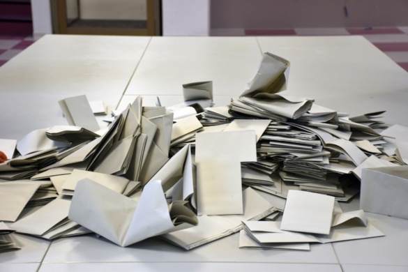 Stimmzettel am Wahlsonntag © Universitäts- und Hansestadt Greifswald Bild