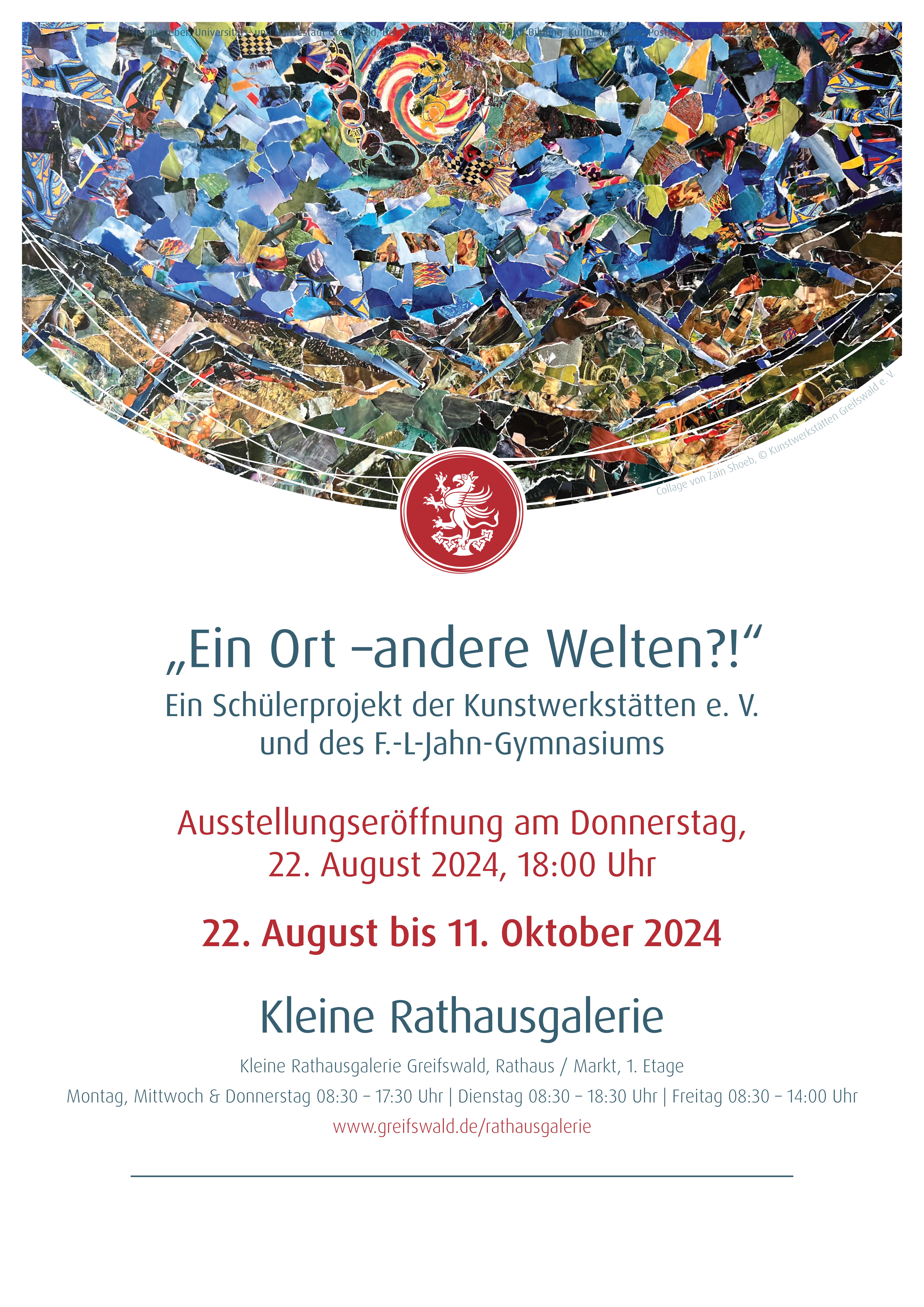 Plakat Ein Ort –andere Welten?! ©Zain Shoeb