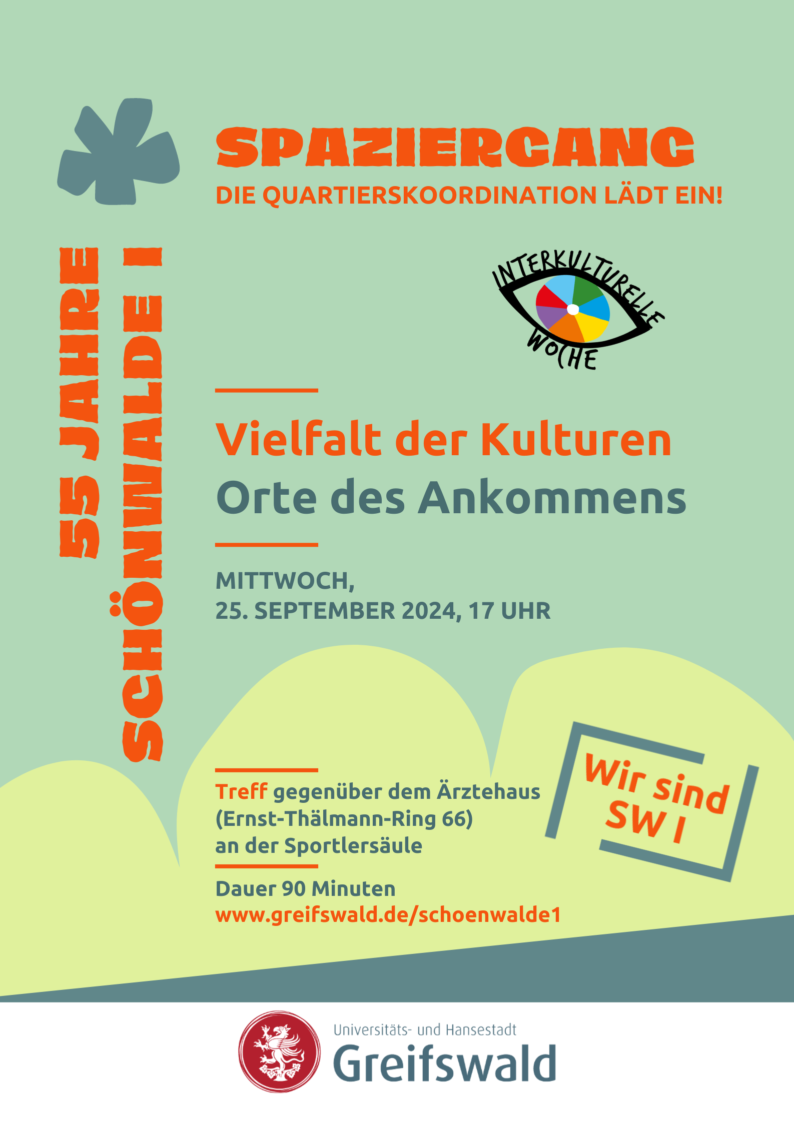 Poster Stadtteilspaziergang Vielfalt der Kulturen 