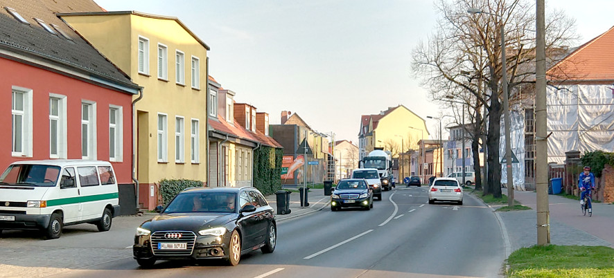 Foto von der Stralsunder Straße in Greifswald