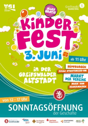 Plakat Kinderfest in der Innenstadt 3.6.2018