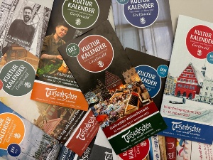 Kulturkalender Collage Pressestelle © Pressestelle Collage einiger Kulturkalender verschiedener Ausgaben