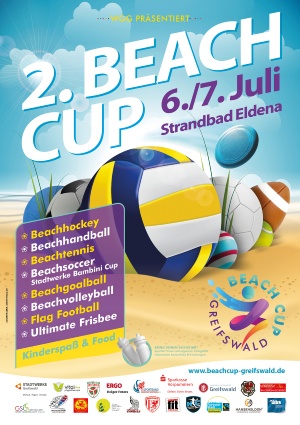 WGG_Beach_Cup_2024 © Sportbund Greifswald Plakat zum 2. WGG Beach Cup im Strandbad Eldena