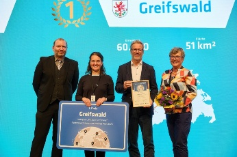 Greifswald gewinnt 1. Platz bei Kommune bewegt Welt 2024