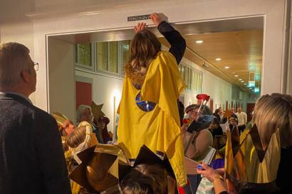 Sternsinger überbringen Segen im Greifswalder Rathaus 2024 Foto Pressestelle 4