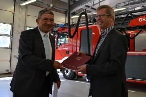 Übergabe Fördermittel Caffier-OB © Pressestelle Bild